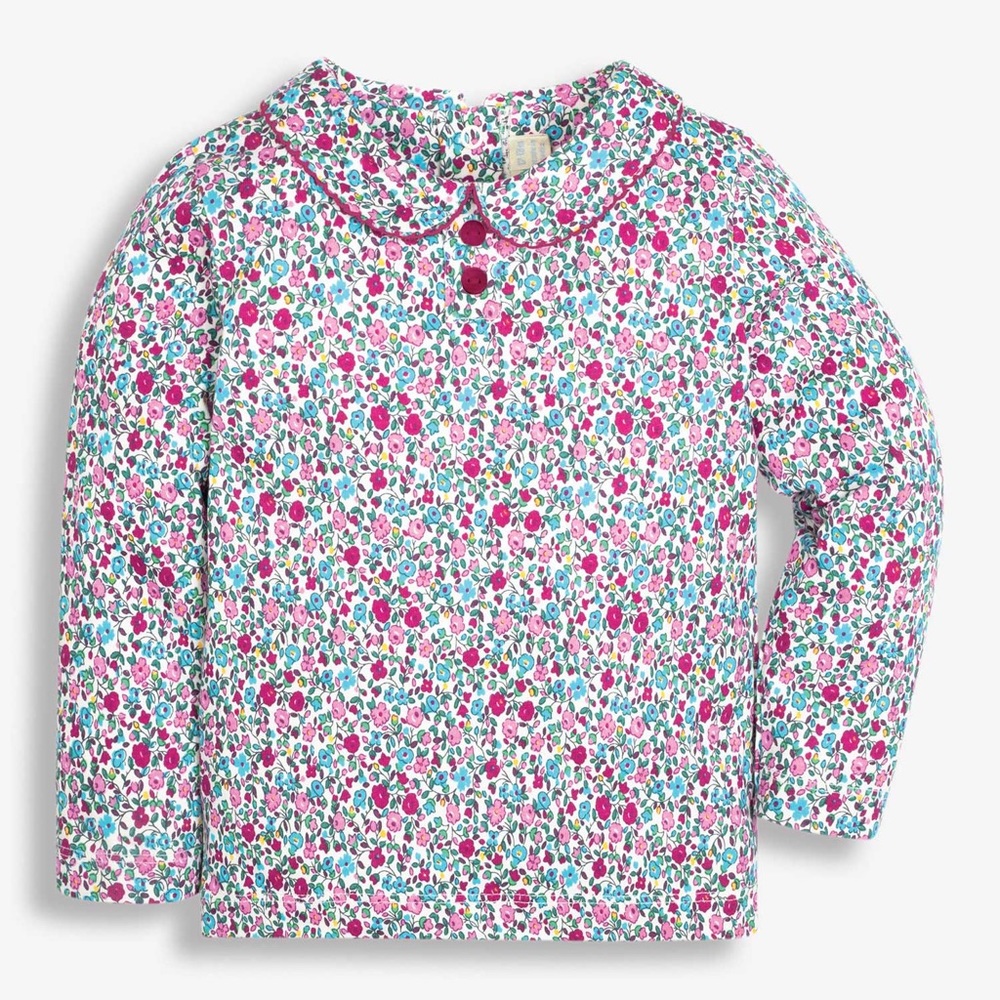 NWT Jojo Maman Bébe floral Peter Pan top, 18-24 months